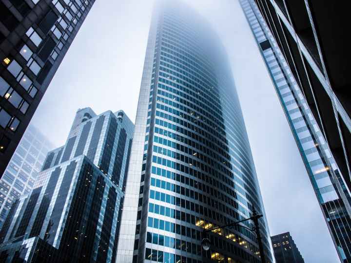 gray high rise buildings